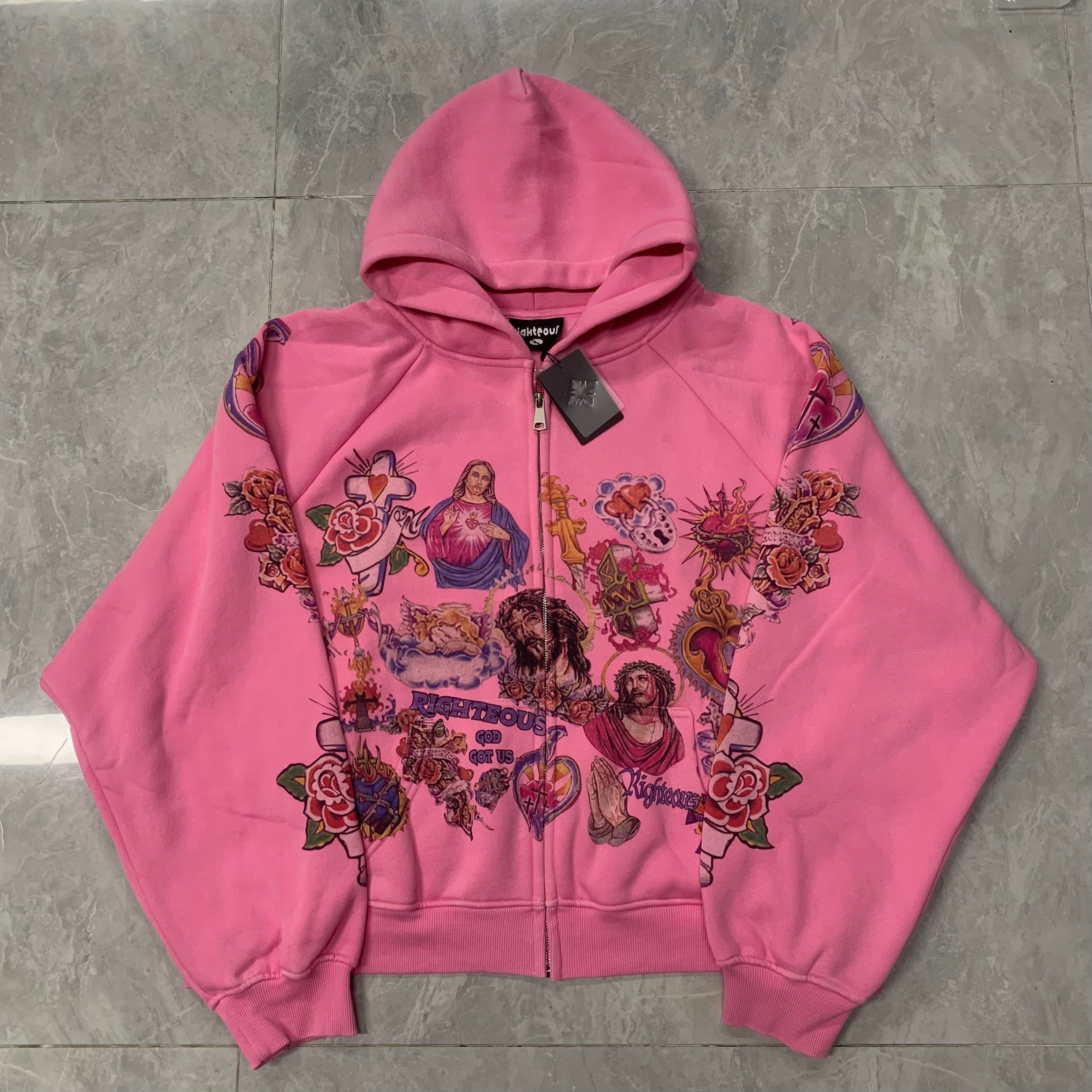 We Are Right Pink Zip Up