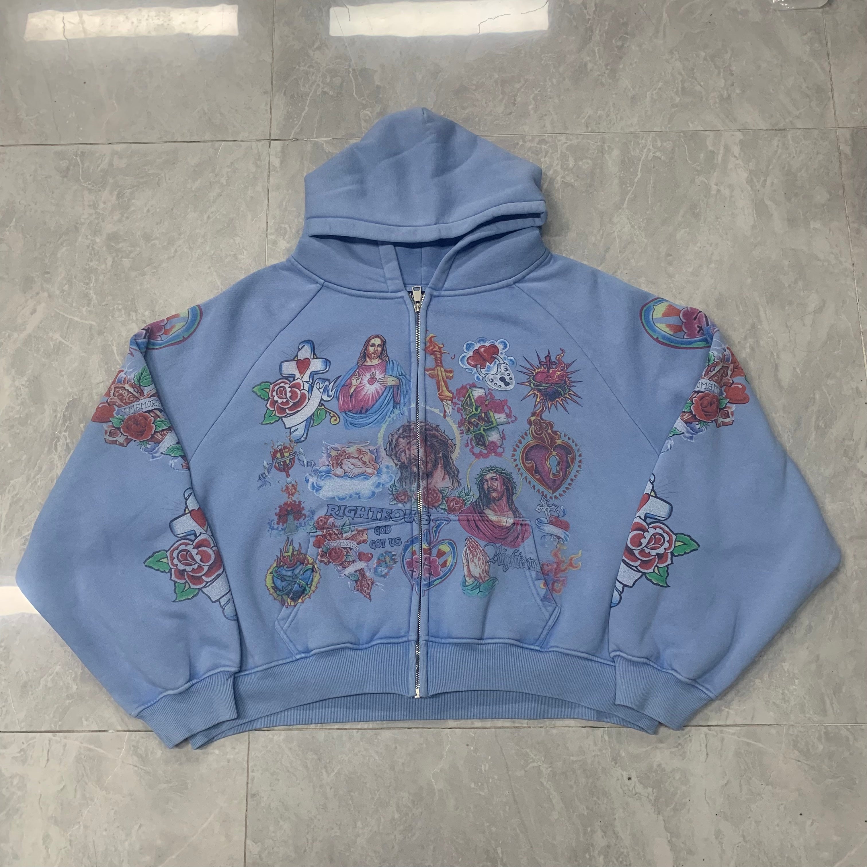 We Are Right Blue Zip Up