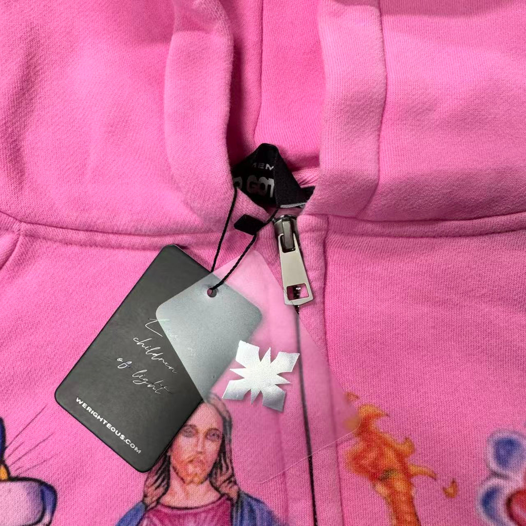 We Are Right Pink Zip Up