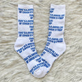 A.L.O.C.S White and Blue Socks