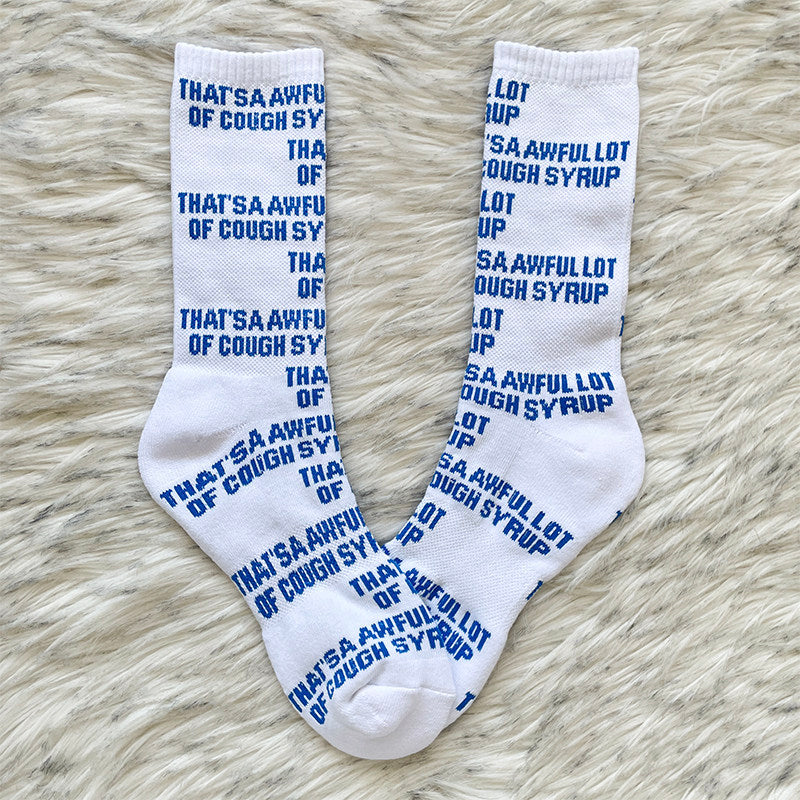 A.L.O.C.S White and Blue Socks