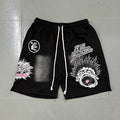 Heckstar Black Graphic Shorts