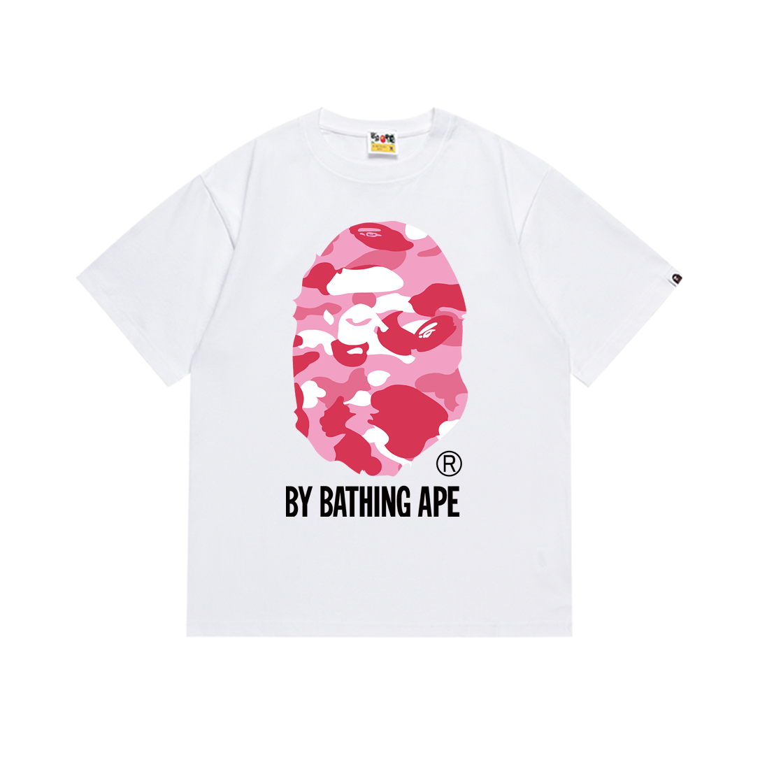 Showing Gorilla Pink Camo White Graphic Tee Shirt